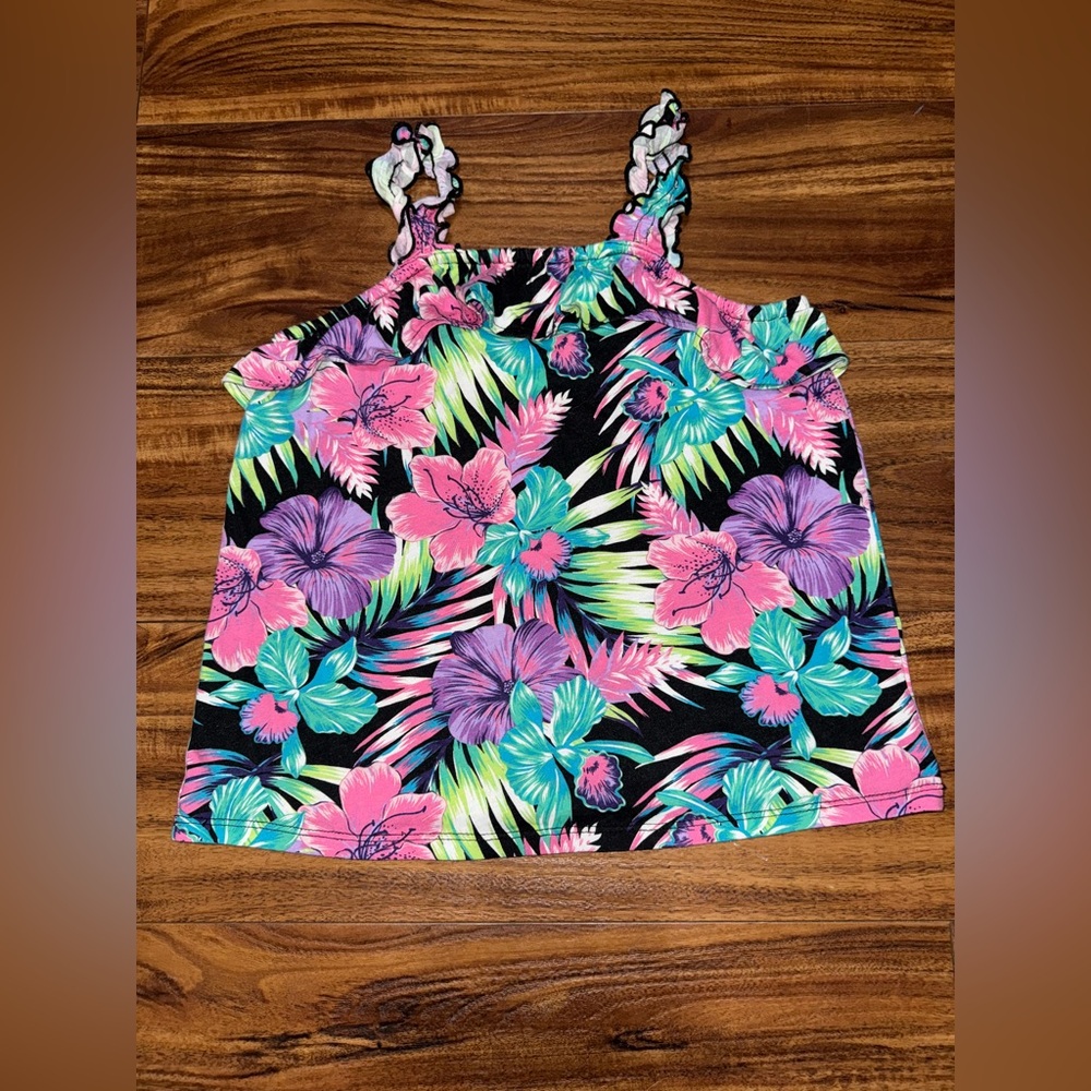 Girls Floral Tank Top Size XXL